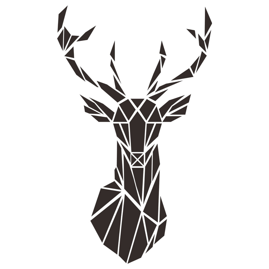 Scandinavian Deer Head Mirror Decal