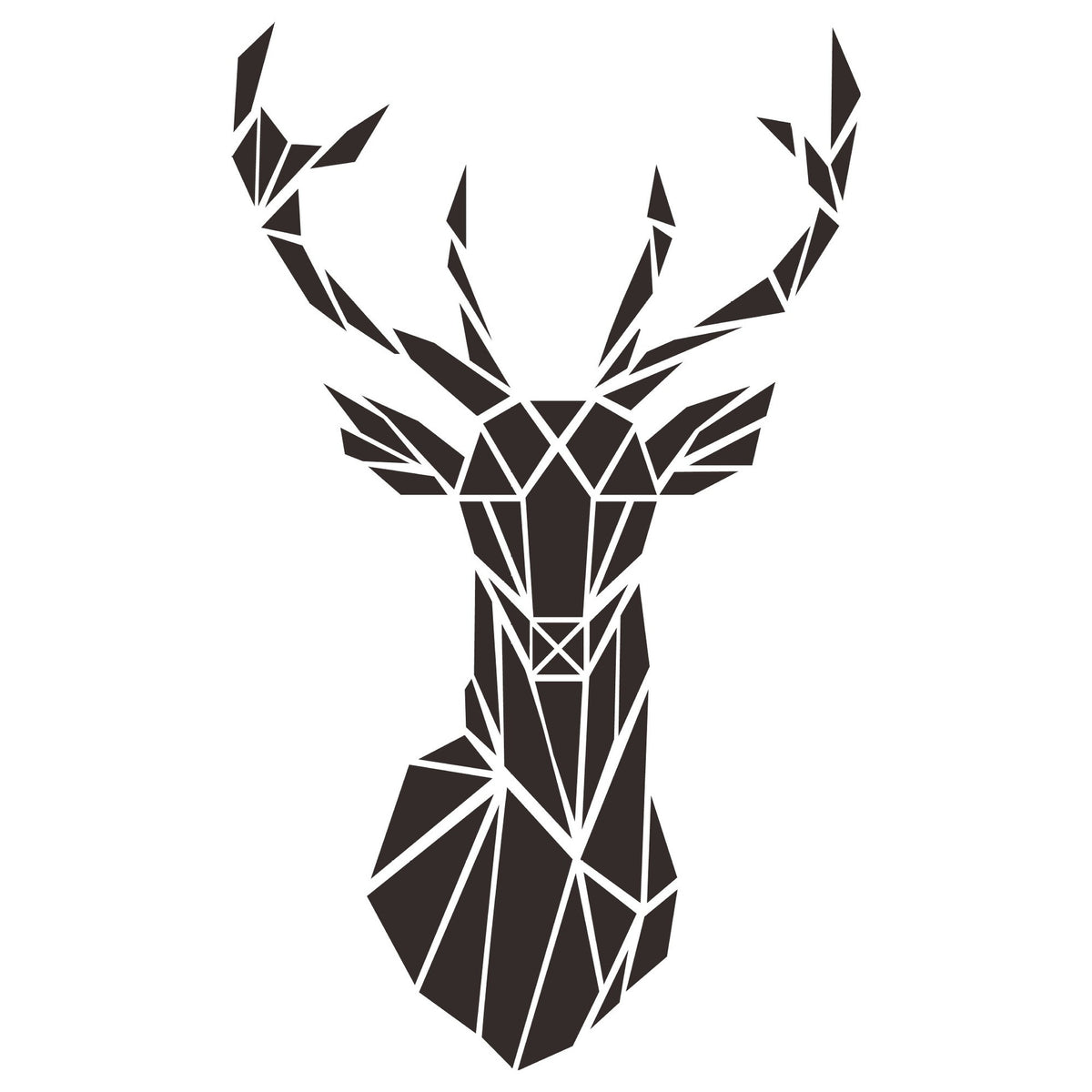 Scandinavian Deer Head Mirror Decal